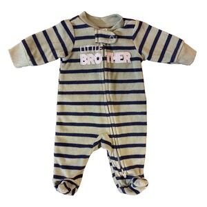 Carter's Baby Boy Preemie Little Brother Sleeper Outfit Clothes Zipper Green